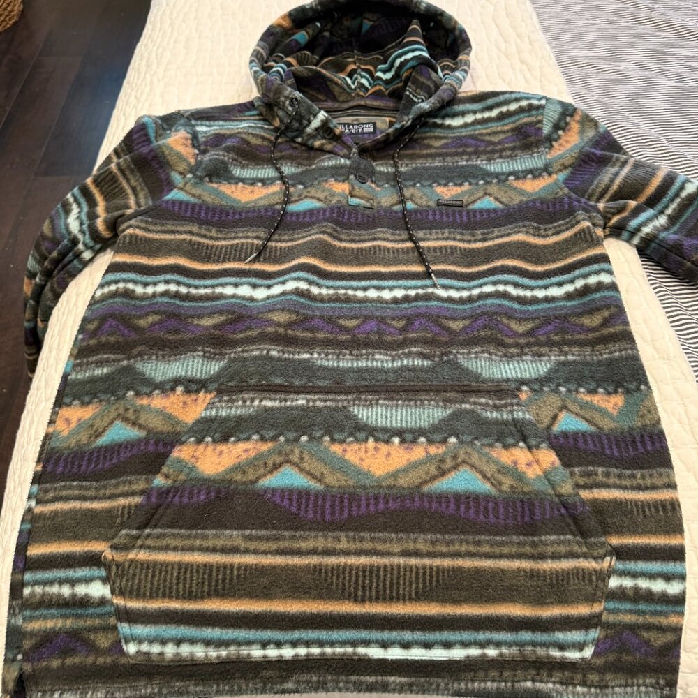 Billabong Adventure Division A/Div Men's Size L Fleece Hooded Beach Surf